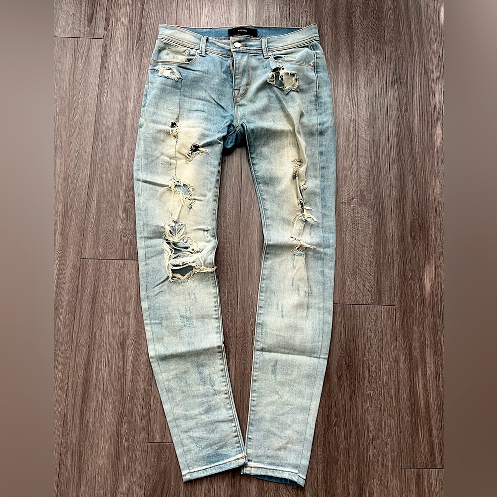STAMPD Distressed Skinny fit Light Blue Jeans